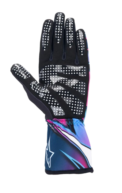 Tech-1 K Race V2 Competition Gloves Fuchsia/Cyan/White