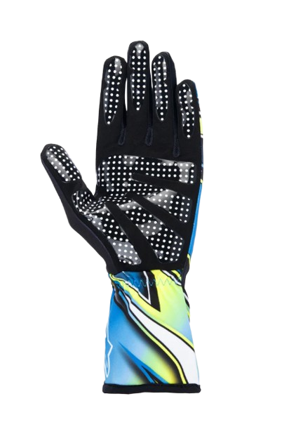 Tech-1 K Race V2 Competition Gloves Yellow Flou/Blue/White