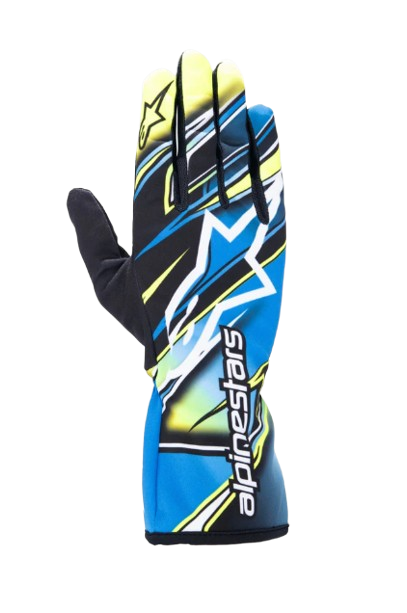 Tech-1 K Race V2 Competition Gloves Yellow Flou/Blue/White